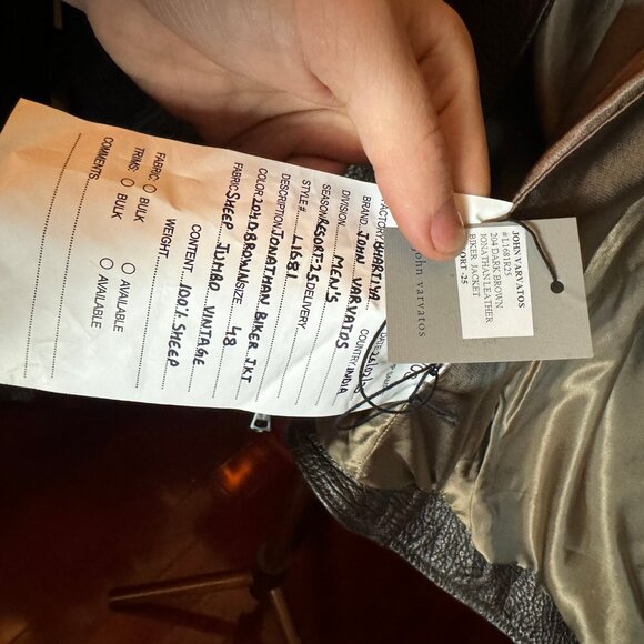 JOHN VARVATOS 25th Anniversary Silver Foil Leather Moto Jacket sz48 - Picture 8 of 12